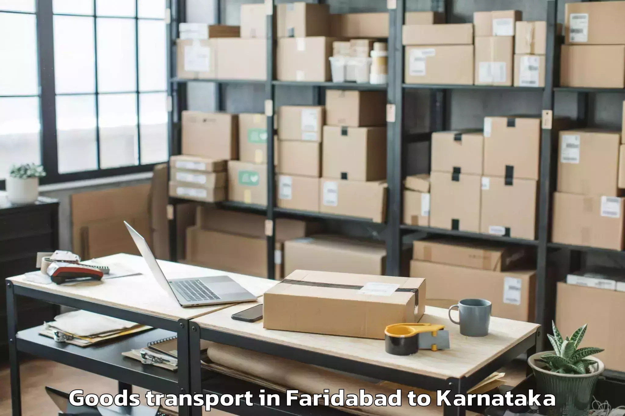 Easy Faridabad to Bail Hongal Goods Transport Booking